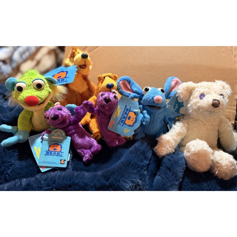 Rare NWT Bear In The Big Blue House Plush Lot Including Disney Store Ojo’s Bear